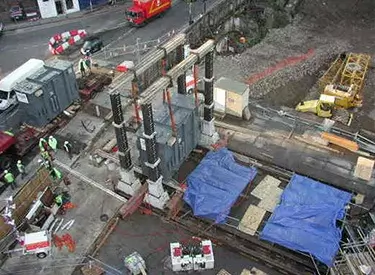 overhead view of generator installation